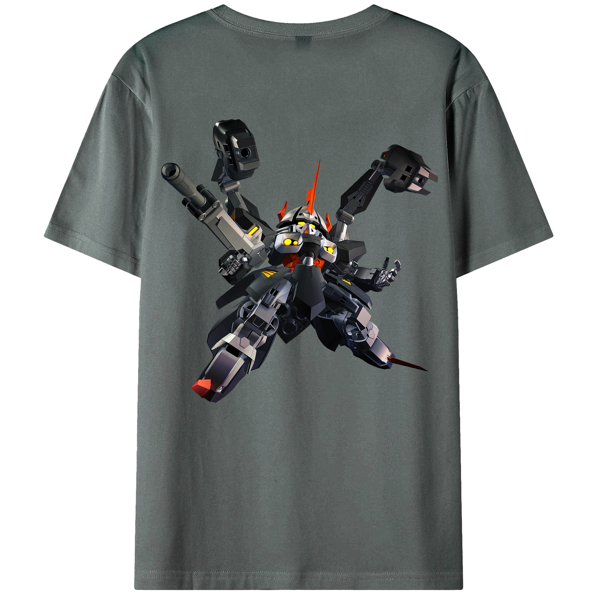 （画像用） 機動戦士ガンダム Mobile Suit Gundam 綿100％ メンズ半袖Tシャツ（バックプリント） 通気性